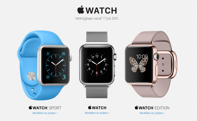Apple Watch vanaf 17 juli in Nederland verkrijgbaar