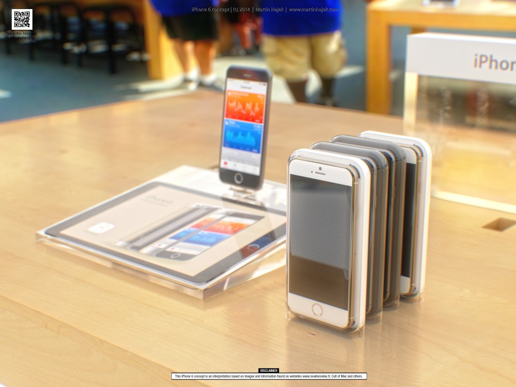 iPhone 6 in Apple Store op een rij
